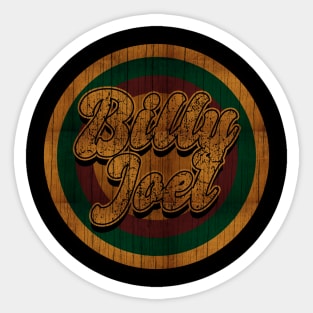 Circle Retro Billy Joel Sticker